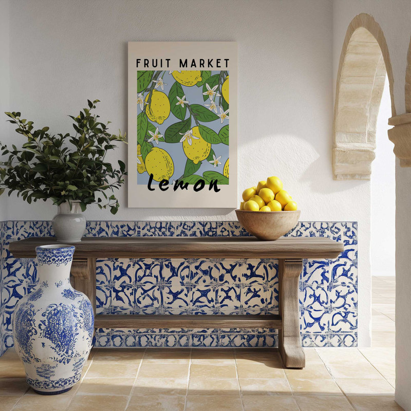 «Lemon Fruit Market» sur toile tendue, H 36 po x l 24 po
