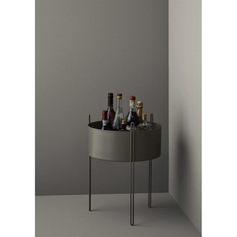 Pidestall Planter (Small), Taupe