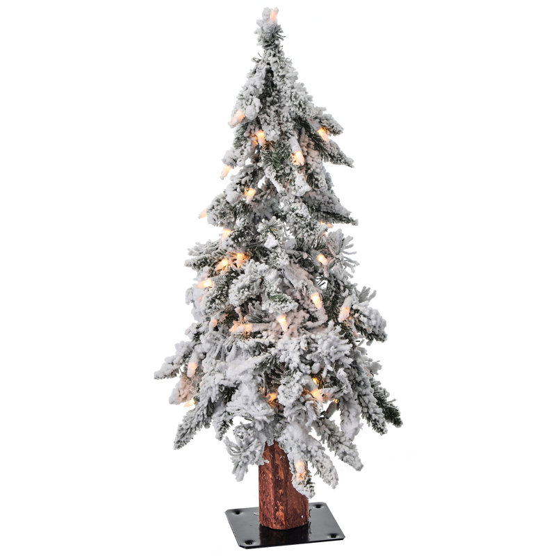 2' Twinkle lit Flock Elk Pass Alpine