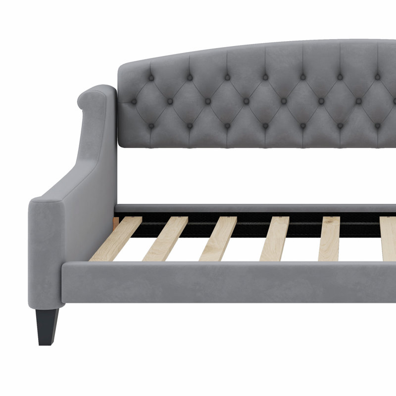 Lit de jour Modern Luxury, Gris, Lit simple