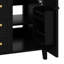 Meuble-lavabo 24 po avec lavabo, meuble-lavabo en bois massif avec tiroirs et tablettes réglables, petit meuble-lavabo-988695692