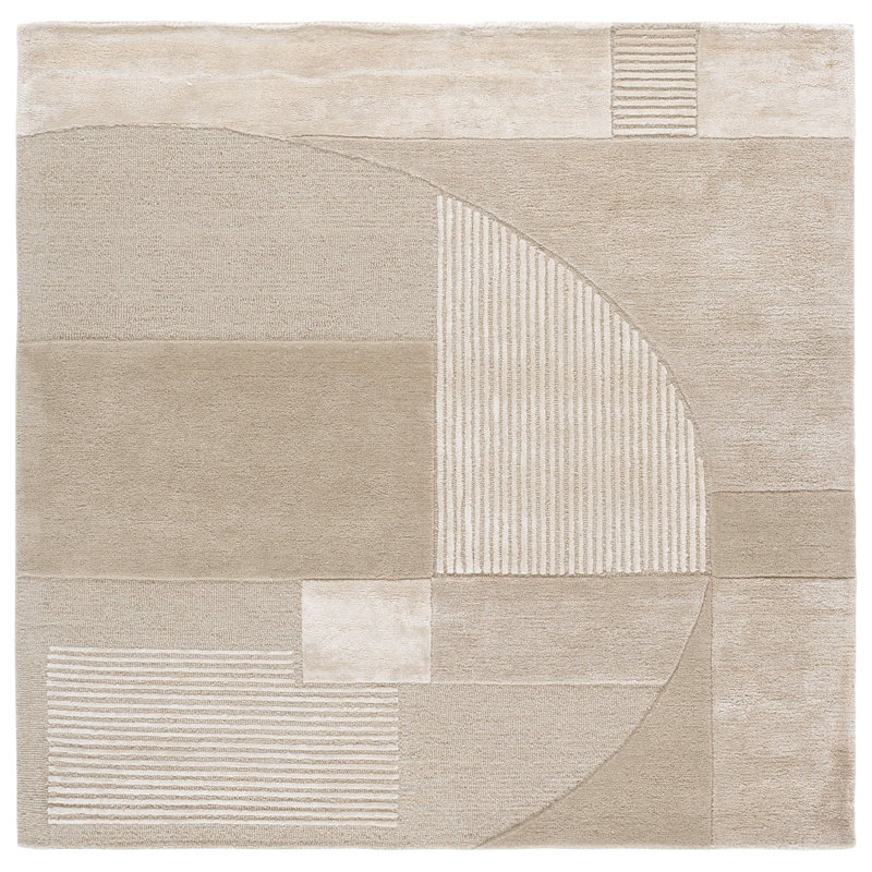 Fifth Avenue Hand Tufted Viscose,Wool, Cotton Geometric Indoor Rug, Square 6'