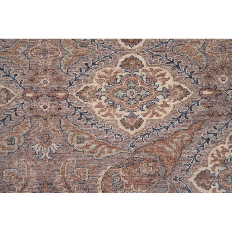 Tapis argenté de haute qualité noué à la main Ziegler