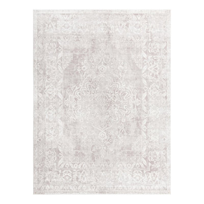 Audres Oriental Gray/Ivory Area Rug