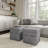 Charboneau Ottomans with Storage Pockets - 15-Inch Folding Foot Rests or Storage Organizers for Bedroom, Living Room, or Dorm, Set of 2 - Grey-123091366