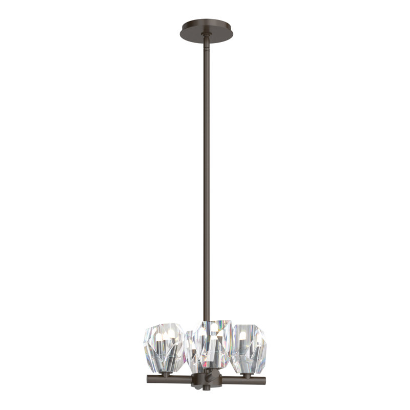 Gatsby 4 - Light Shaded Classic/Traditional Chandelier with Crystal Accents, Oil Rubbed Bronze