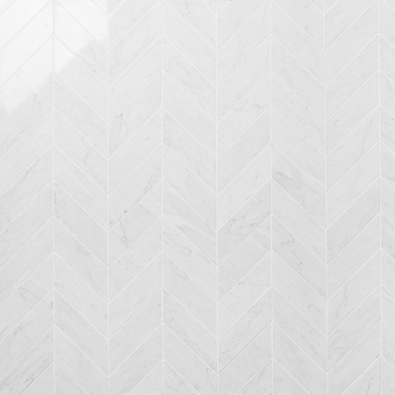 Carrara 2 po x 11,96 po Carreau de marbre et de plancher en marbre poli (3,7 pieds carrés / caisse), 2.95'' W x 11.96'' L