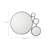 34.5'' Geometric Round Metal Frame Wall Mirror, Modern Decorative Accent Mirror