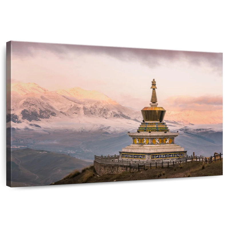 Adella Tibet Buddhist Pagoda, 30" H x 45" W