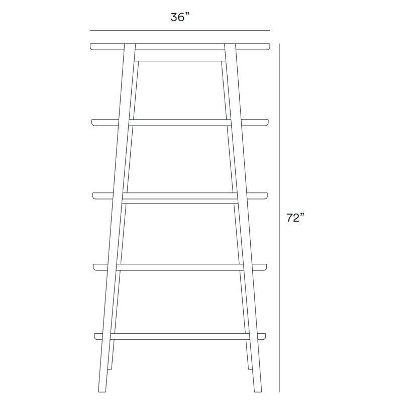 Apanas Ladder Bookcase, Natural