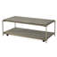 Table contemporaine à 3 tables, graphite vieilli, mobilier polyvalent et mobilité pratique