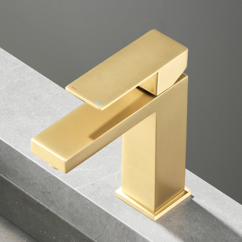 Single-Hole Single-handle Bathroom Faucet, Gold
