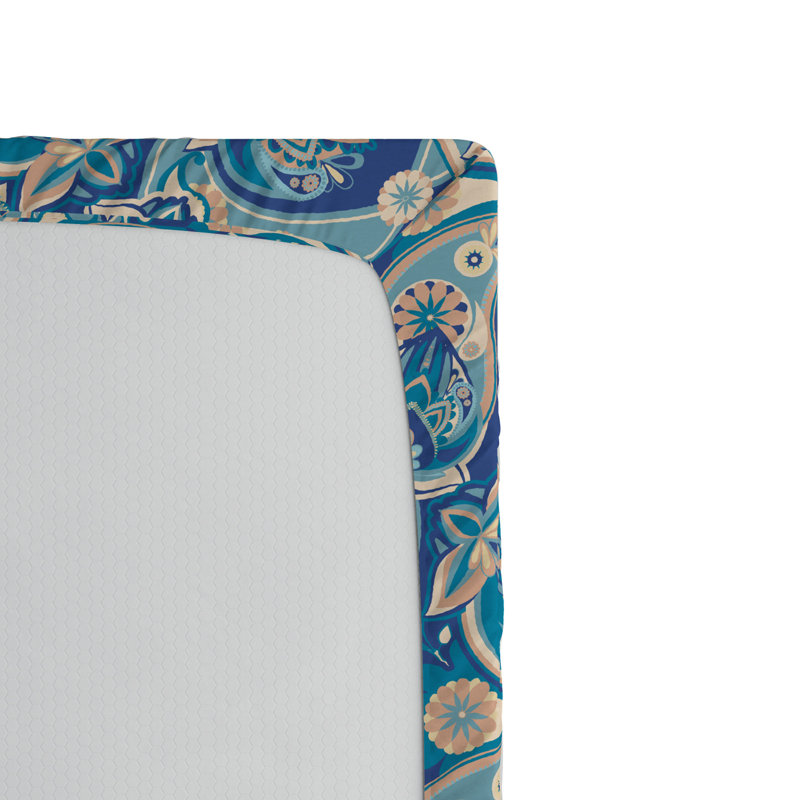 Microfiber Paisley Fitted Sheet, Queen Fitted Sheet
