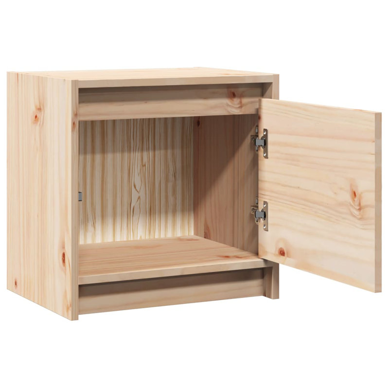 Granston 40cm W Solid Wood Bedside Table, Oak, Set of 2