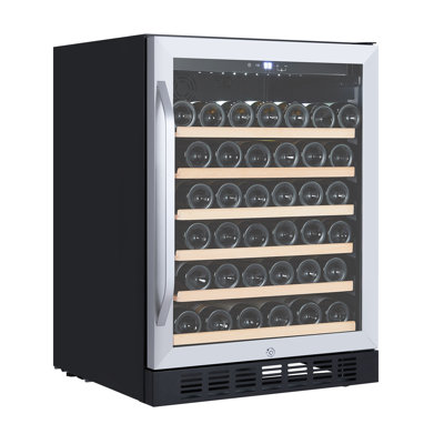 Yesurprise Single Zone 23.43'' Freestanding 46 Bottle Wine Refrigerator