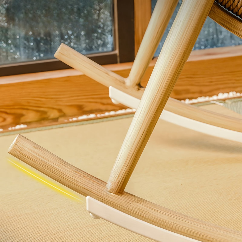 Chaise berçante en rotin