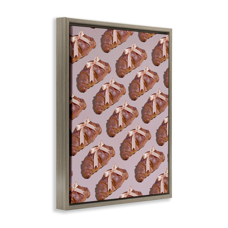 Cadre flottant Croissants avec des rubans, design par Lish Creative, 31 x 25, Montalcino orme flottant encadré