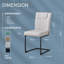 Upholstered Faux Leather Dining Chair with 9CM Thick Seat-1566070871