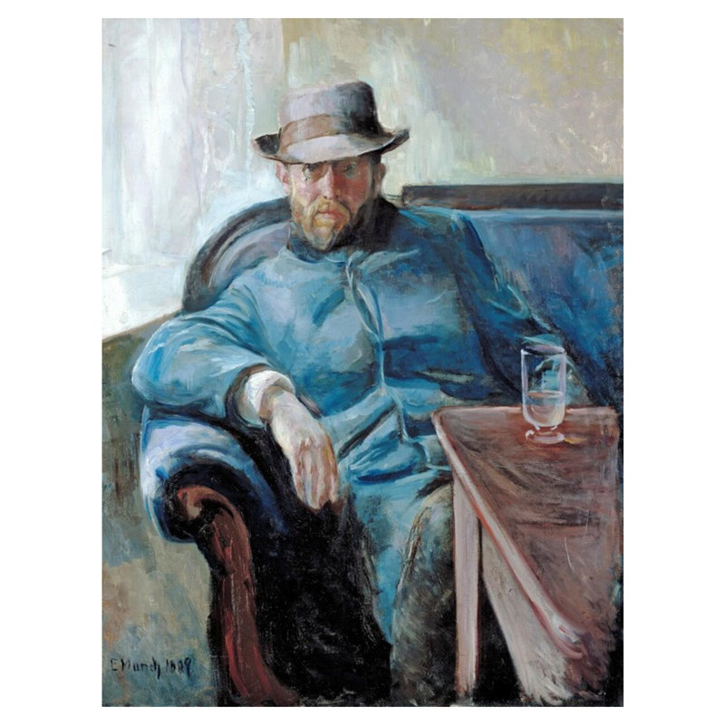 Hans Hanser par Edvard Munch - estampe numérique, H 40 po x l 32 po
