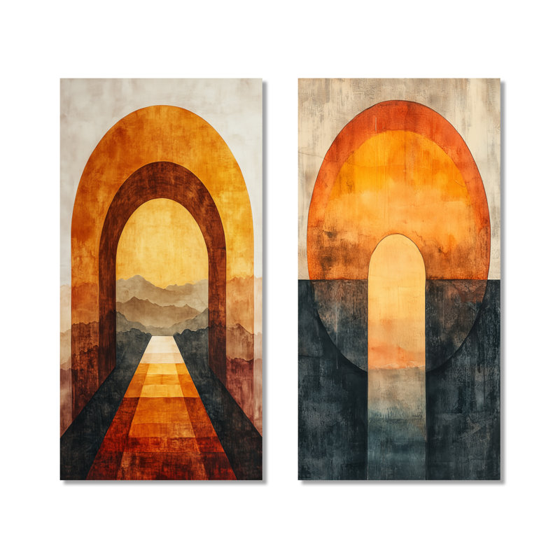 Ensemble de 2 impressions murales Modern Modern, 40" H x 40" W