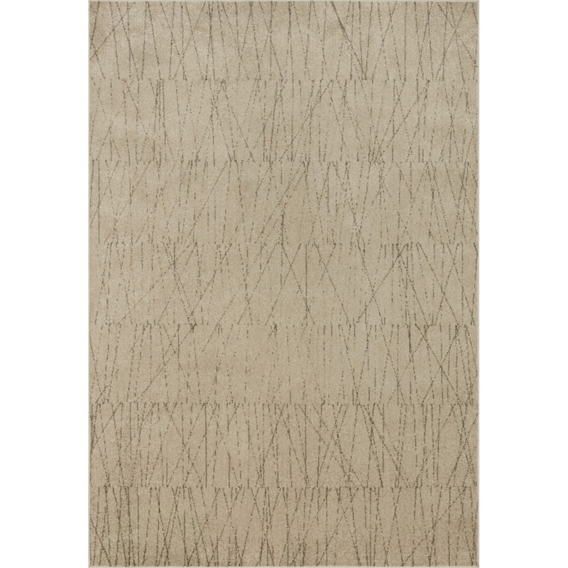 Tapis beige Geometric, Carré 1 pi 6 po x 1 pi 6 po