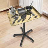 Utility Cart with Wheels Storage Cart with Tray Height Adjustable Salon Tray Cart