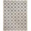 Tapis gris / ivoire touffeté à la main à motif géométrique d'Igna-202954822