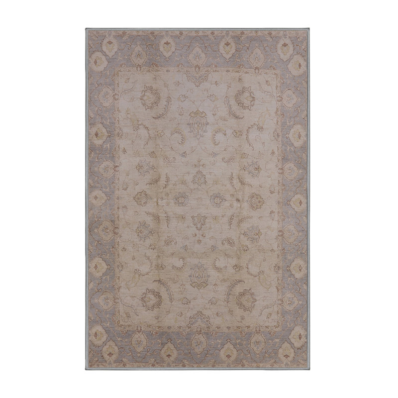 Tapis beige / bleu Malti, Rectangle 5 pi x 7 pi
