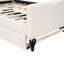 Lit de jour double rembourré avec couchette simple beige - et intrigant pour plus de sièges