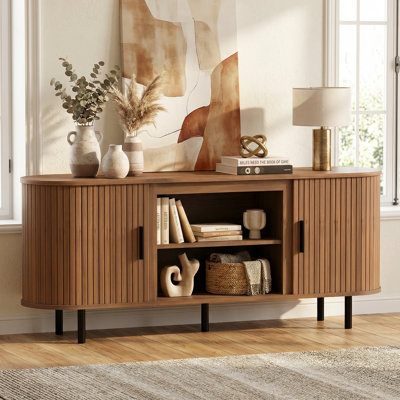 Meuble télé 65 po Mid Century Modern