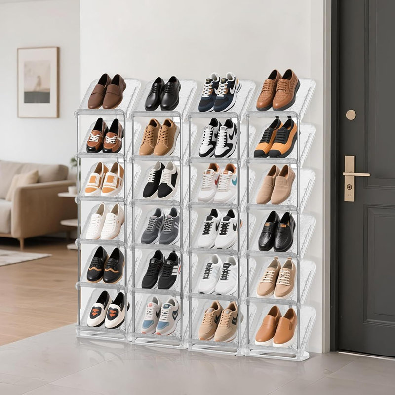 Range-chaussures vertical à 8 niveaux - Organisateur étroit pour espadrilles et talons hauts
