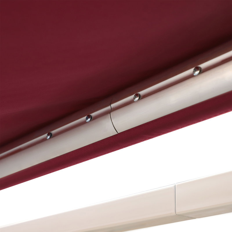 Retractable Awning, Patio Awnings, 155.5" W x 96.5" D, Solid Color, Red