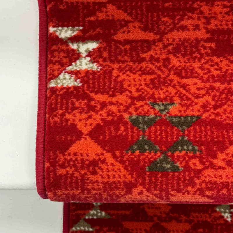 Stair Runner Geometric Area Rug, Runner 60 x 480 cm