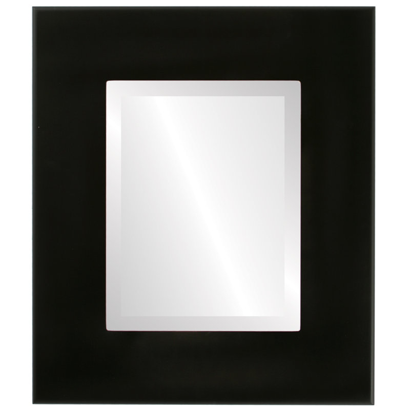 Mahika Rectangle Mirror, Matte Black, 37" x 31"