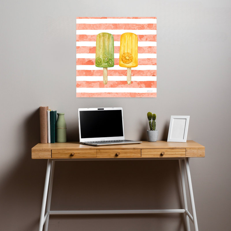 Popsicles fruitées, art contemporain d'été, H 18 po x l 18 po