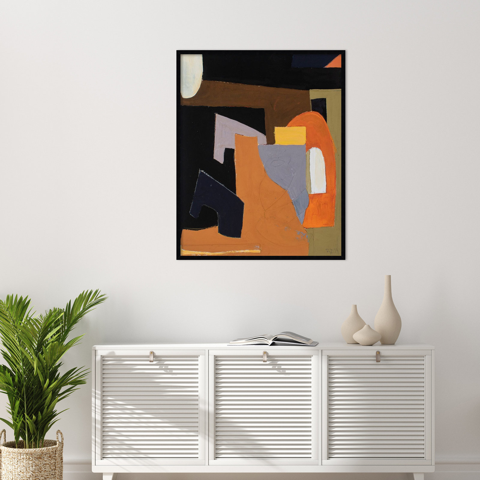 Solano "The Olive Press Room" Print, 41" H x 33" W, Black