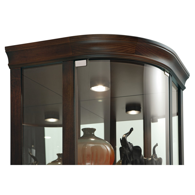 Marlowe Lighted Curio Cabinet, Espresso