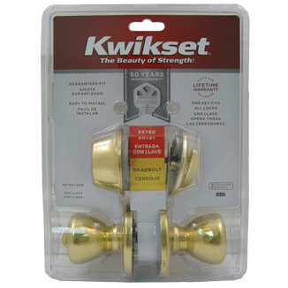 Brass Knobs With Deadbolt Left Entry Set