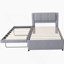 Lit plateforme double avec lit gigogne et lit gigogne double