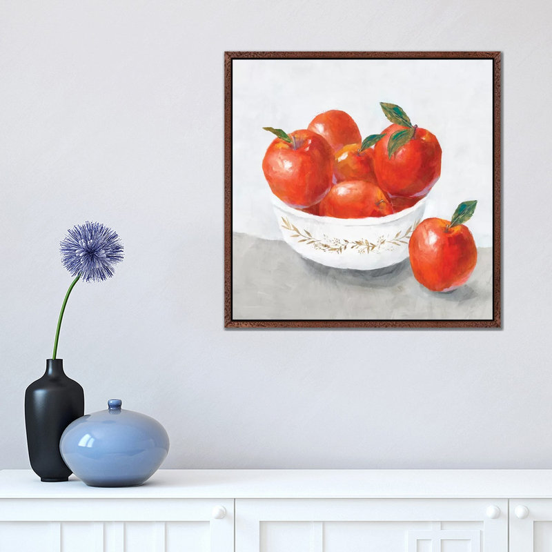 Apples by Isabelle Z - Print on Canvas, Classic Brown Wood Framed, 45.72 cm H x 45.72 cm W