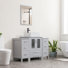 Ensemble de meuble-lavabo simple 48 po avec lavabo en céramique Sharee, robinet économiseur d'eau Sharee