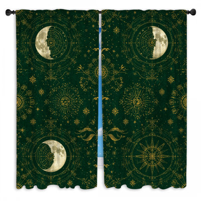 Rideaux célestes en forme de lune céleste astrologie