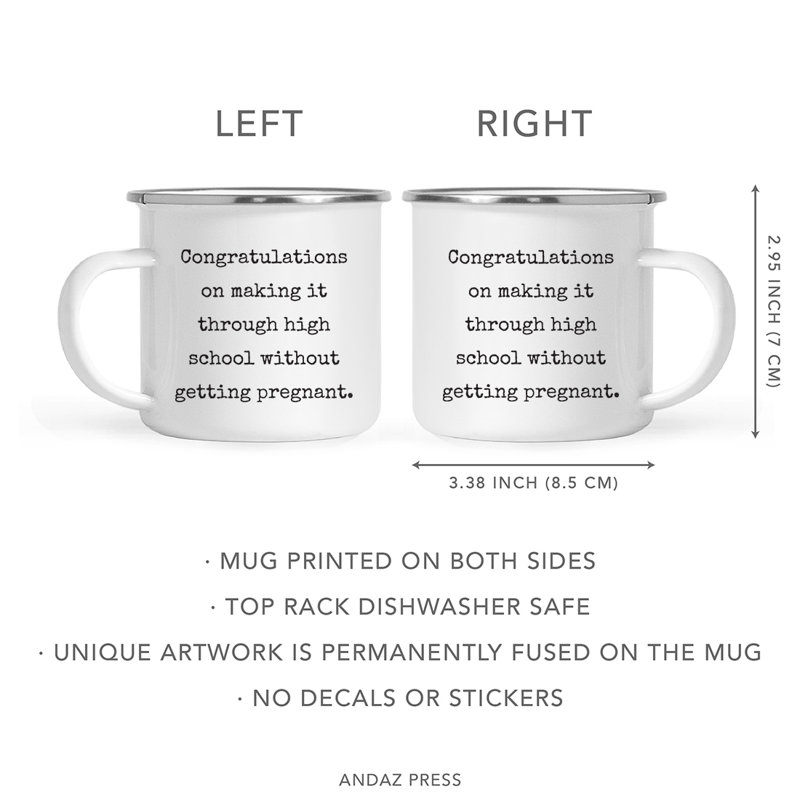 11 oz. Tasse à café en acier inoxydable Graduation