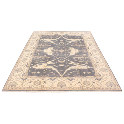 One-of-a-Kind 9'1" X 12' New Age Wool Area Rug in Dark Gray