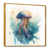 Toile avec cadre flottant or