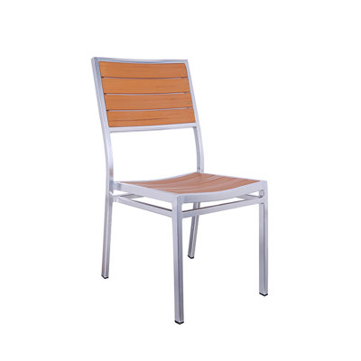 Ourdoor Aluminum Chair with Imitation Teak Slats