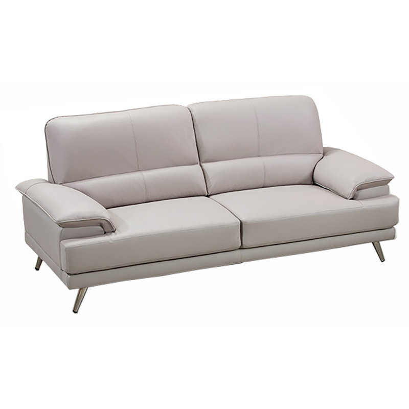 Hayllar Upholstered 82'' Sofa, Gray Genuine Leather