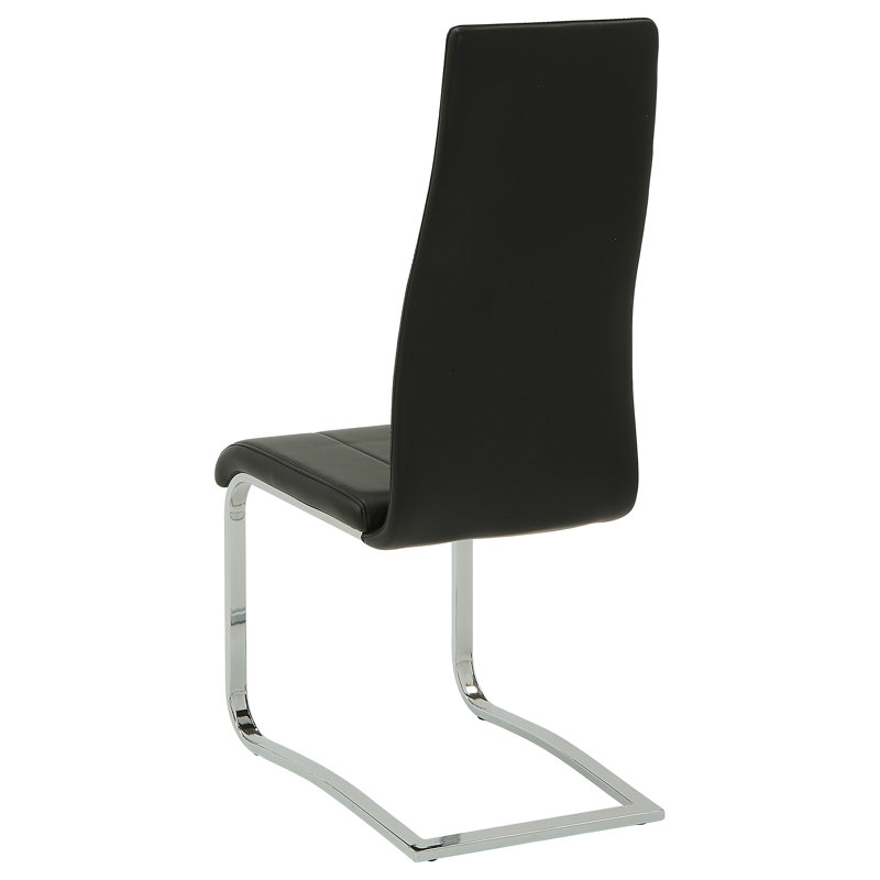 Benjeman 19.5'' H Metal Cantilever Chair, 4, Black