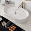 Meuble-lavabo mural moderne 39,4 po avec lavabo ovale en céramique, armoire en bois massif multicouches et tiroirs à fermeture en douceur pour la vie urbaine