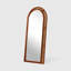 Demi-cercle en bois massif + miroirs pleine longueur en rotin-129870993
